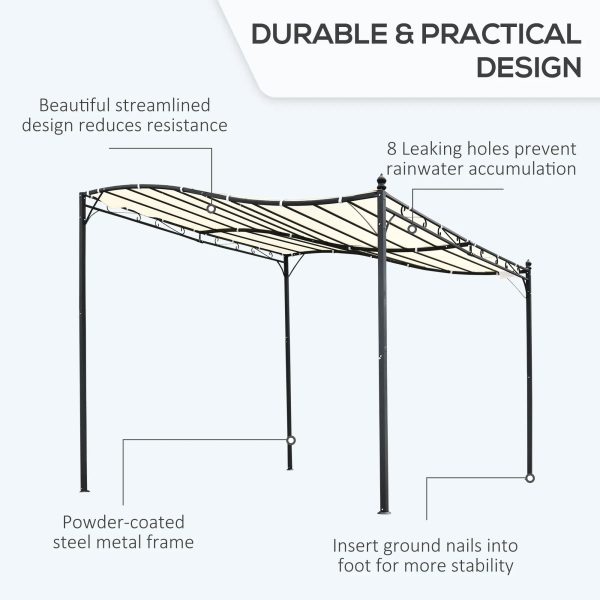 10' X 10' Steel Outdoor Pergola Gazebo - Image 4