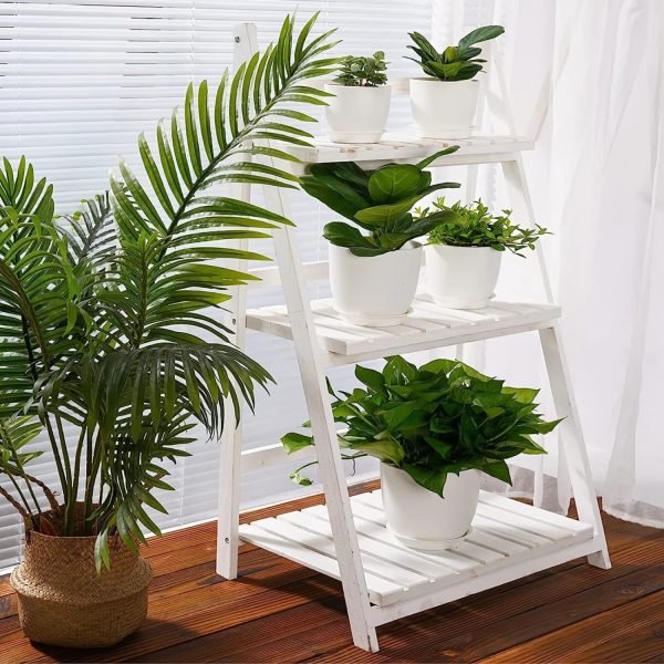 5 Sets, Plastic Planter With Tray (7/6/5.5/4.8/4.5 Inch) - Image 6