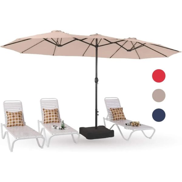 15ft Large Patio Umbrellas with Base Included