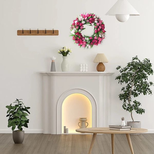 19.7 Inch Tulip Wreath - Image 6