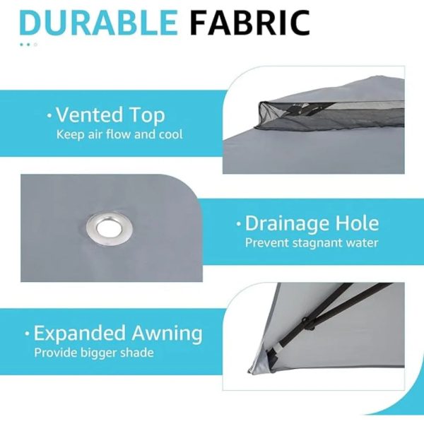 13x13 Ft Pop Up Outdoor Canopy Tent Shade with Metal Frame and Mosquito Netting for Patio - Image 5