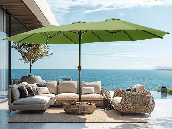 15ft Large Patio Umbrellas with Base Included - Image 14