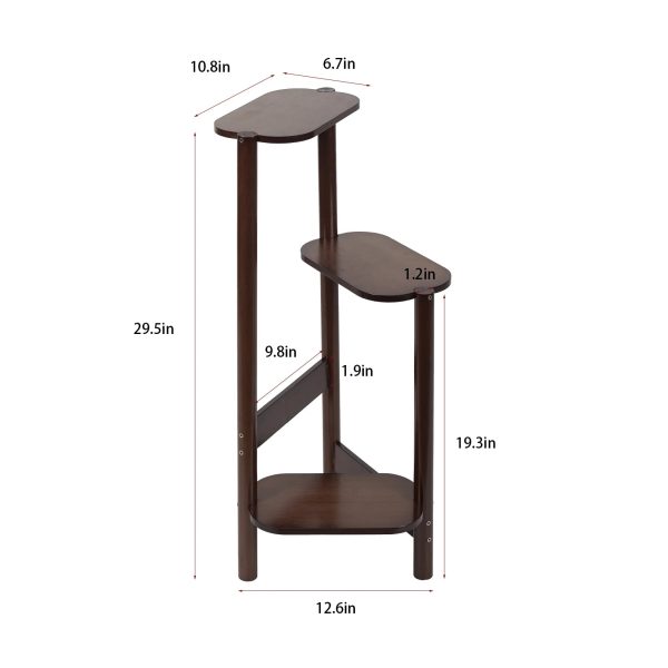 3 Tier Bamboo Tall Corner Plant Stand - Image 5