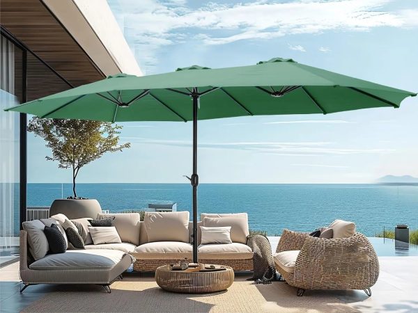 15ft Large Patio Umbrellas with Base Included - Image 13