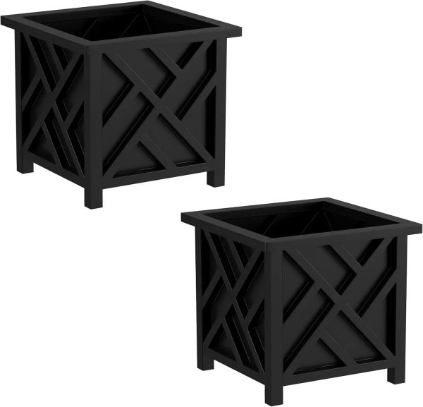 Lattice Design Planter Box 2-Pack – 14.75-Inch - Image 9