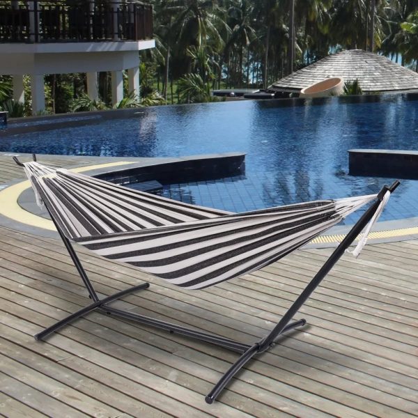 Hammock with Heavy Duty Space Saving Steel Stand and Portable Carrying Bag - Image 3
