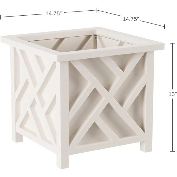 Lattice Design Planter Box 2-Pack – 14.75-Inch - Image 2