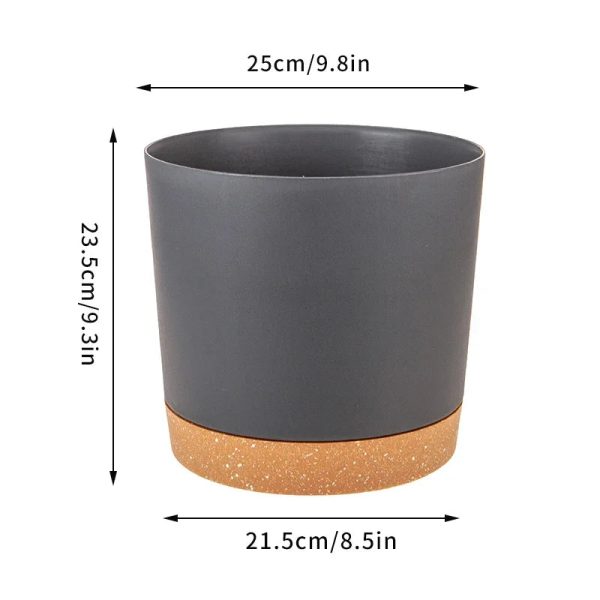 Flower Pot With Drainage Hole and Tray - Image 15