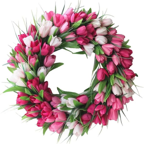 19.7 Inch Tulip Wreath - Image 4
