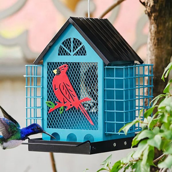 Outdoor Large Capacity Metal Bird Feeder - Image 2