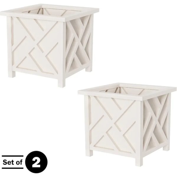 Lattice Design Planter Box 2-Pack – 14.75-Inch - Image 3
