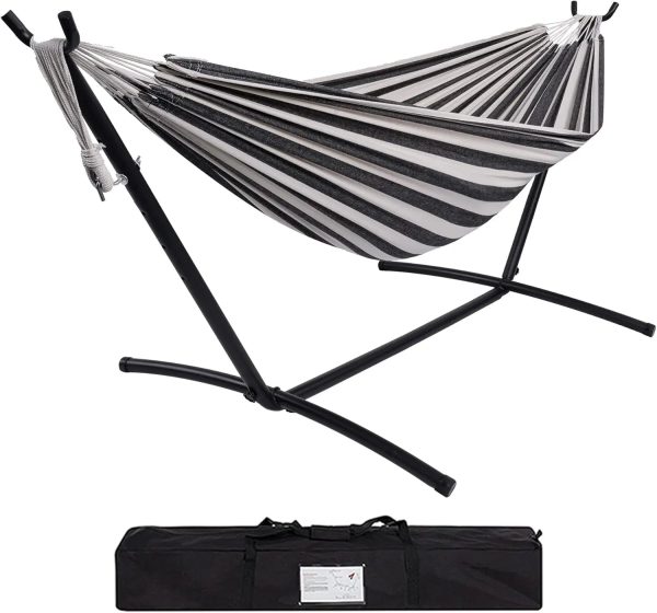 Hammock with Heavy Duty Space Saving Steel Stand and Portable Carrying Bag - Image 7