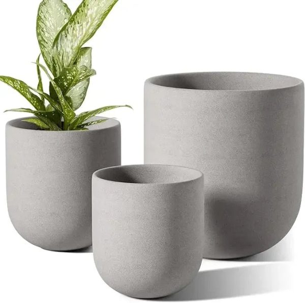 6+8+10 Inch Ceramic Planters with Drainage Hole and Rubber Plug - Image 8