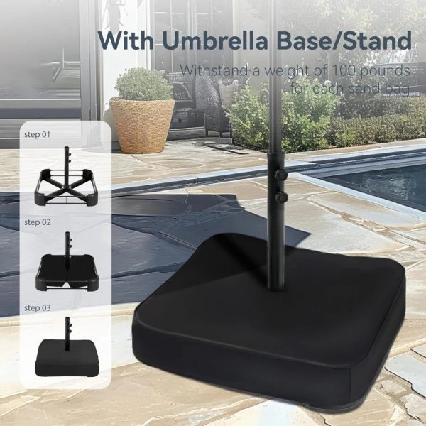 15ft Large Patio Umbrellas with Base Included - Image 5
