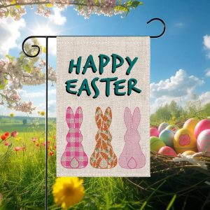 -Easter Bunny Garden Flag
