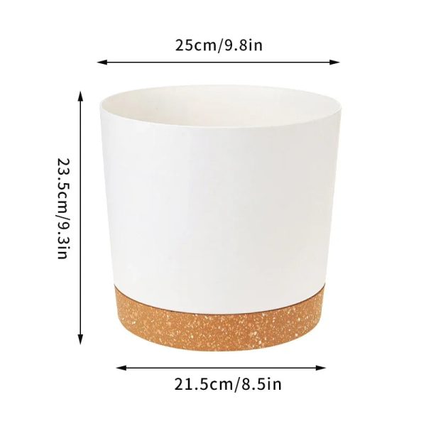 Flower Pot With Drainage Hole and Tray - Image 8