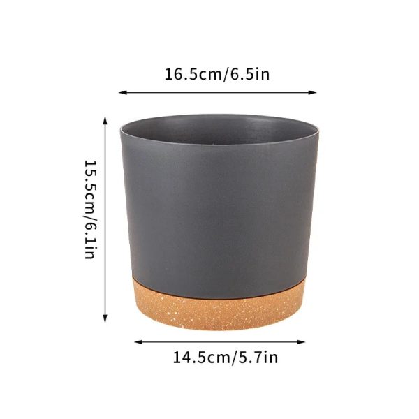 Flower Pot With Drainage Hole and Tray - Image 11