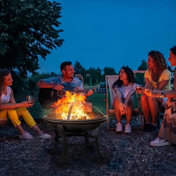 22 Inch Wood Burning Fire Pit for Outside - Image 2