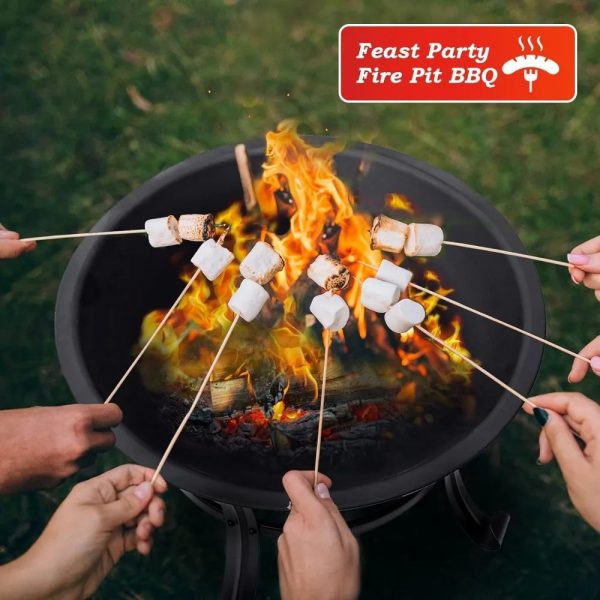 22 Inch Wood Burning Fire Pit for Outside - Image 3