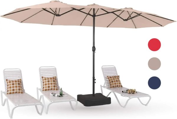 15ft Large Patio Umbrellas with Base Included - Image 16