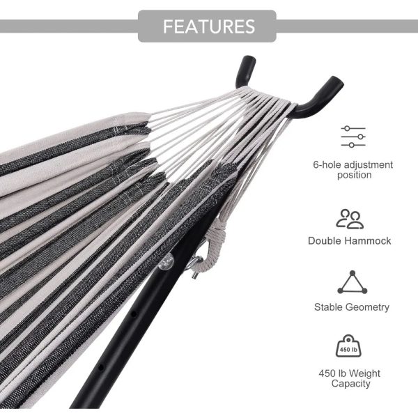 Hammock with Heavy Duty Space Saving Steel Stand and Portable Carrying Bag - Image 5
