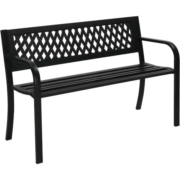 Metal and PVC Garden Bench