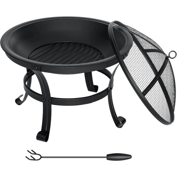 22 Inch Wood Burning Fire Pit for Outside - Image 6