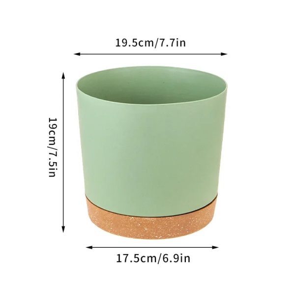 Flower Pot With Drainage Hole and Tray - Image 10