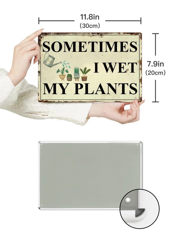 Funny Garden Rustic Metal Sign - Image 2