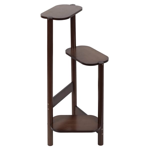 3 Tier Bamboo Tall Corner Plant Stand - Image 8