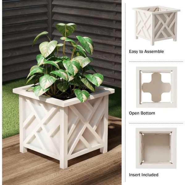 Lattice Design Planter Box 2-Pack – 14.75-Inch - Image 4