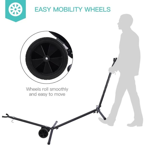 2 person Portable Hammock with Stand Included with Wheels - Image 2