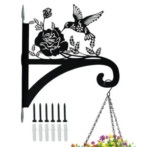 Iron decorative silhouette plant hook Hanging plant bracket
