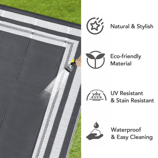 5x8 Reversible Outdoor Rug for Patio - Image 4