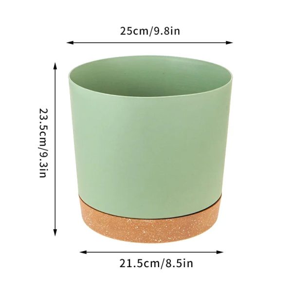 Flower Pot With Drainage Hole and Tray - Image 9