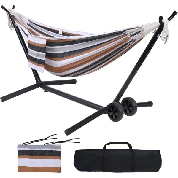 2 person Portable Hammock with Stand Included with Wheels