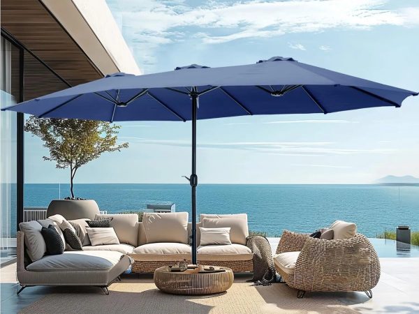 15ft Large Patio Umbrellas with Base Included - Image 10
