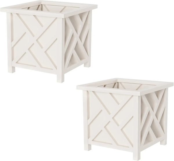 Lattice Design Planter Box 2-Pack – 14.75-Inch - Image 7